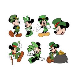 St Patrick Mickey Svg Bundle, Patrick Svg, St Patrick Mickey, St Patrick Day Svg, Disney St Patrick, Minnie St Patrick