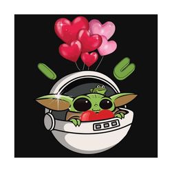 Baby Yoda Valentine Svg, Valentine Svg, Baby Yoda Svg, Love Yoda Svg, Cute Yoda Svg, Yoda Lover, Yoda Valentine Svg, Hea