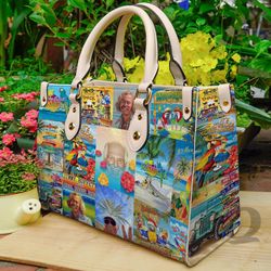 Jimmy buffett Leather Bags,Jimmy Buffett RIP Handbag,Margaritaville Women Bag