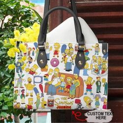 The Simpsons Leather HandBag, Leather Bag,Travel handbag