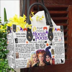 Hocus Pocus Leather Bags, Hocus Pocus Bags And Purses, Hocus Pocus Lovers Handbag