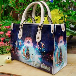 Mickey Leather Handbag, Disney Characters Wallpaper Handbag, Mickey Women Bag