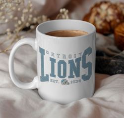 detroit lions mug, detroit football coffee mug