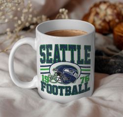 seattle football vintage style mug, seattle football coffee mug