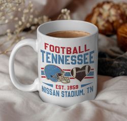 tennessee football coffee mug, vintage style tennessee football mug