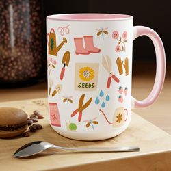 Gardener Gift Coffee Mugs, Plant Lover Mug, Hoeing Aint Easy Coffee Cup
