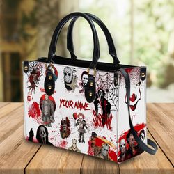 Personalized Horror Characters Halloween Leather Bag,Horror Handbag,Halloween Bags and Purses