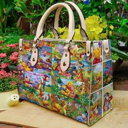 Winnie The Pooh Handbag, Pooh Bear Cartoon Leather Bag, Pooh Bear Shoulder Bag