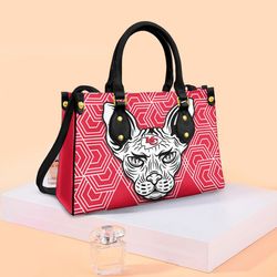 Kansas City Chiefs Sphynx Cat Pattern Limited Edition Fashion Handbag