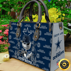 Dallas Cowboys NFL Jack Skellington Women Leather Bag