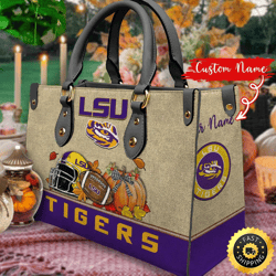 NCAA LSU Tigers Autumn Women Leather Bag