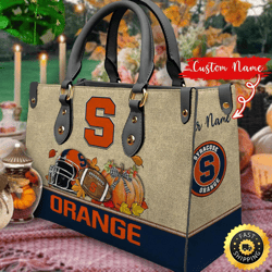 NCAA Syracuse Orange Autumn Women Leather Bag