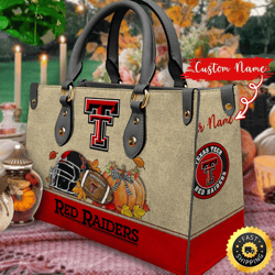NCAA Texas Tech Red Raiders Autumn Women Leather Bag