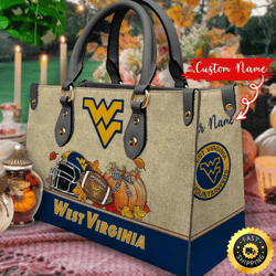 NCAA West Virginia Mountaineers Autumn Women Leather Bag