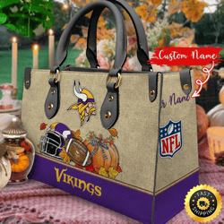 NFL Minnesota Vikings Autumn Women Leather Bag