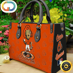Baltimore Orioles Groot Women Leather Hand Bag