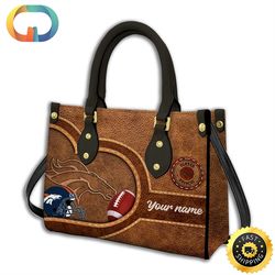 Denver Broncos Custom Name NFL Leather Bag