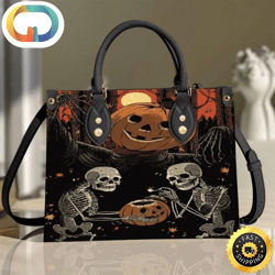 Halloween Skull 3D Horror Leather Bag