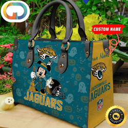 Jacksonville Jaguars NFL Minnie Halloween Women Leather Hand Bag