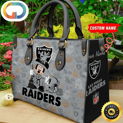 Las Vegas Raiders NFL Minnie Halloween Women Leather Hand Bag