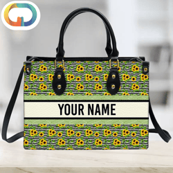 Little Sunflower Personalized Leather Bag