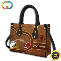 Los Angeles Chargers Custom Name NFL Leather Bag