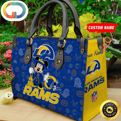 Los Angeles Rams NFL Minnie Halloween Women Leather Hand Bag