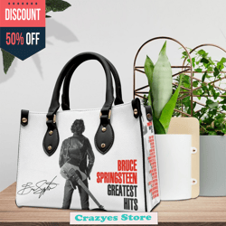 Bruce Springsteen Leather For Fans, Women Leather Handbag, Music Leather Handbag, Gift For Her, Mother Days Gift