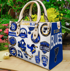 St Louis Blues Leather Hand Bag, Women Leather Hand Bag, Gift for Her, Gift For Lovers