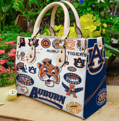 Auburn Tigers Leather Hand Bag, Women Leather Hand Bag, Gift for Her, Gift For Lovers
