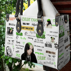 Billie Eilish Leather Hand Bag, Women Leather Hand Bag, Gift for Her, Gift For Lovers