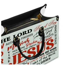 Jesus The Lord King Of King Leather Handbag, Leather Handbag, Gifts for Women, Gift for Her, Gift For Lovers