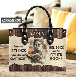 There Is Two Things This Women Can't Resist Personalized Leather Bag, Personalized Gifts, Gift for Her