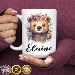 bear mug, bear coffee mug, bear gifts