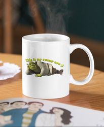 Funny Shrek Meme 1 Ceramic Mug 11oz, 15 oz Mug, Funny Coffee Mug