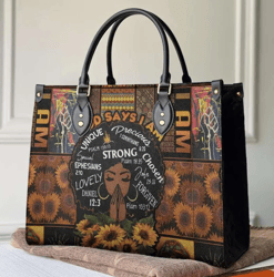 Black Women Wow Leather Handbag, Women Leather HandBag, Gift for Her, Birthday Gift