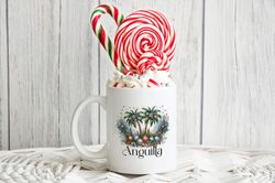 Anguilla Souvenir Coffee Mug 1, Anguilla Heritage Ceramic Cup, Destination Wedding Caribbean Cruise Memento