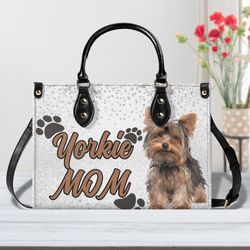 Dog Mom Handbag, Yorkie Mom Purse, Dog Mom Gift, Yorkie Mama Bag, Yorkie Mom Gift, Dog Mom Tote