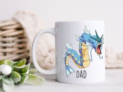Gyarados Mug Pokemon, Fun Gift, Coffee Mug, Teenager, Young Adult Mug, Personalized Mug