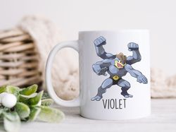Machamp Mug Pokemon, Fun Gift, Coffee Mug, Teenager, Young Adult Mug, Personalized Mug