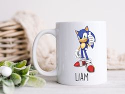 Sonic Mug Sonic the Hedgehog, Fun Gift, Coffee Mug, Teenager, Young Adult Mug, Personalized Gamer Mug