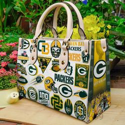 Green Bay Packers Leather Bag, Women Leather Hand Bag