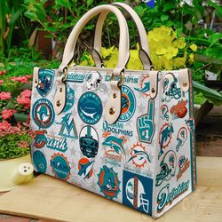 Miami Dolphins 001 Women Leather Hand Bag