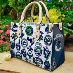 Vancouver Canucks Leather Bag, Women Leather Hand Bag