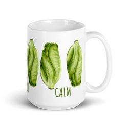 Romaine Calm Mug Romaine Lover Gift Pun Lettuce Mug Remain Calm Mug Funny