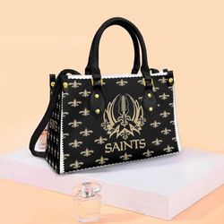 New Orleans Saints Leather Handbag, New Orleans Leather Handbag For Women