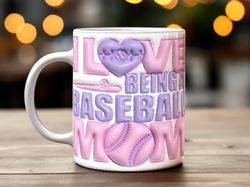 I Love Being A Baseball Mom Sports Mug, Ceramic Coffee Mug, Funny Coffee Mug