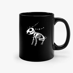 Rabbit Skeleton No Outline Ceramic Mug, Funny Coffee Mug, Birthday Gift Mug