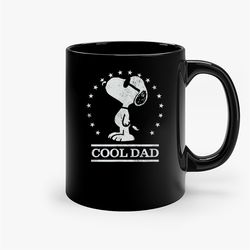 Peanuts Snoopy Cool Dad Ceramic Mug, Funny Coffee Mug, Gift Mug