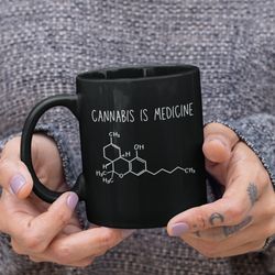 cannabis is medicine mug, cannabis gifts, cannabis coffee mugs, medical medicine gift